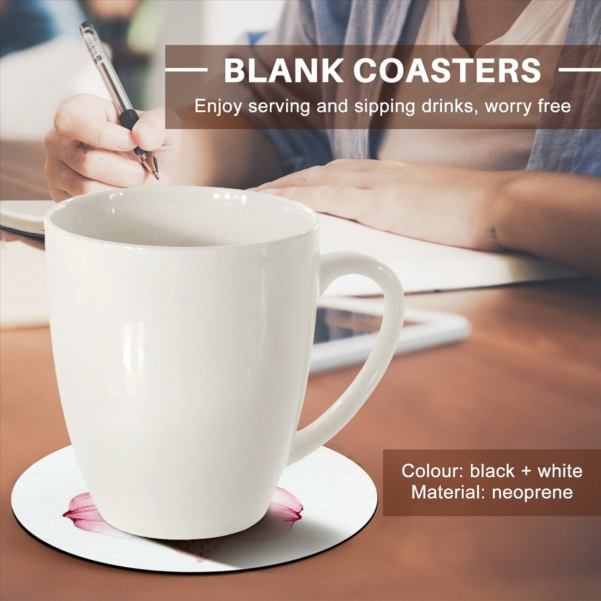 Coaster Sublimation Blank - KSOL Ronde Sublimatie Blank Coaster Sublimatie
