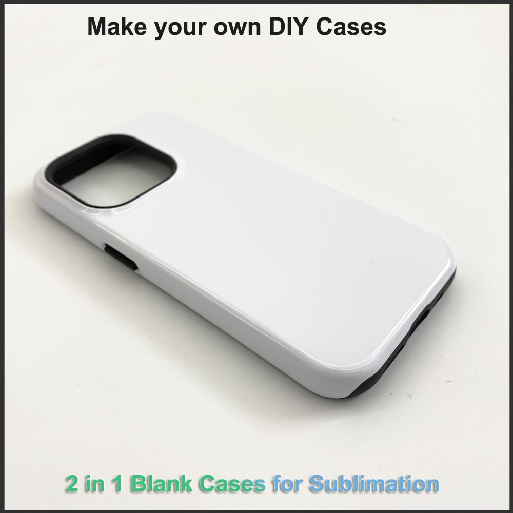 Phone Case Blank Print - 5 stks 2 in 1 Lege