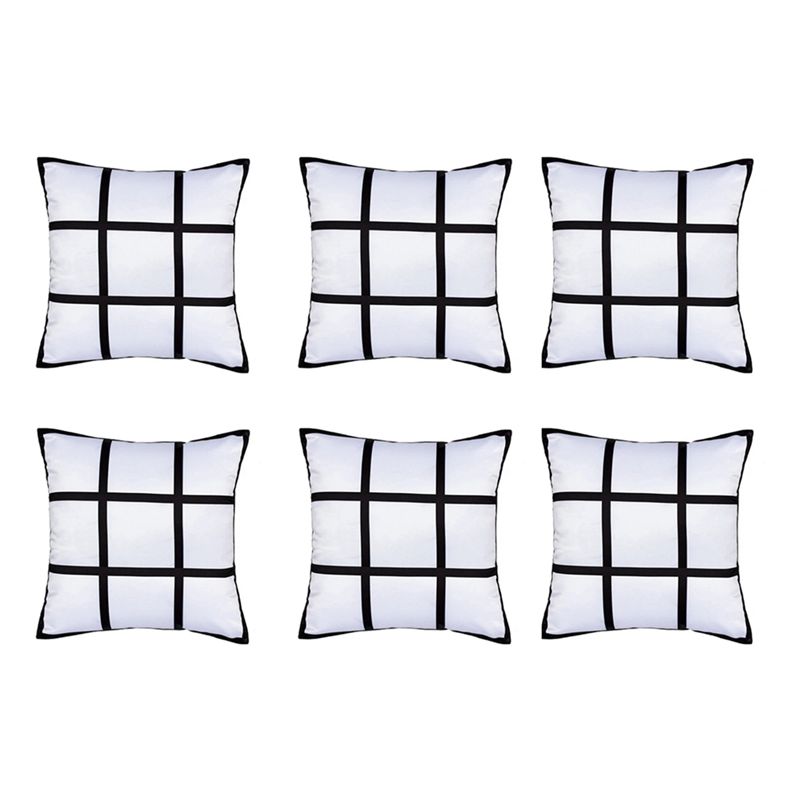 Pillow Cover Sublimation - ABKJ-6 Stuks Sublimatie Blanco Paneel Kussensloop