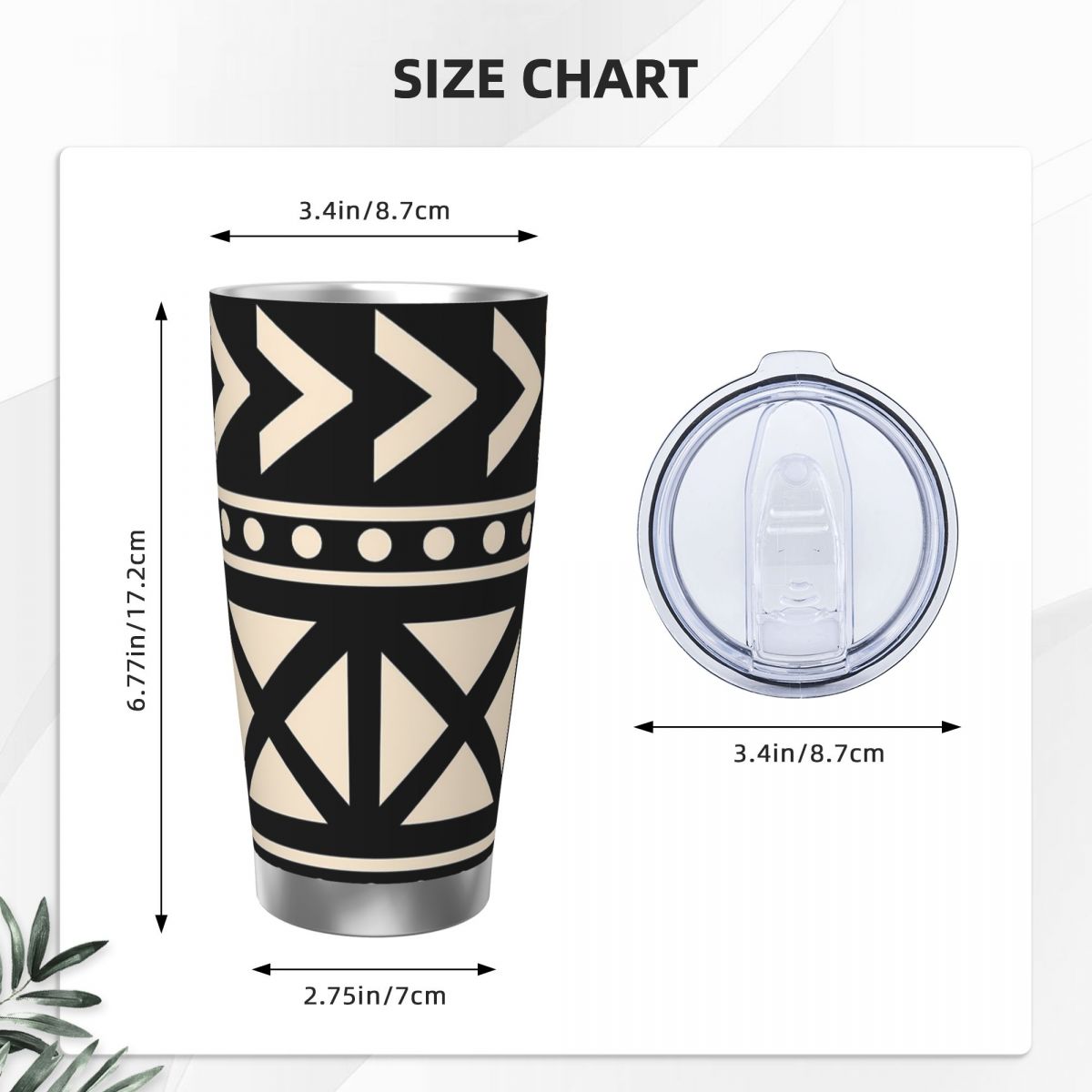 Afrikaanse modderdoek zwart-wi - Tumbler 20Oz White recensie en prijs