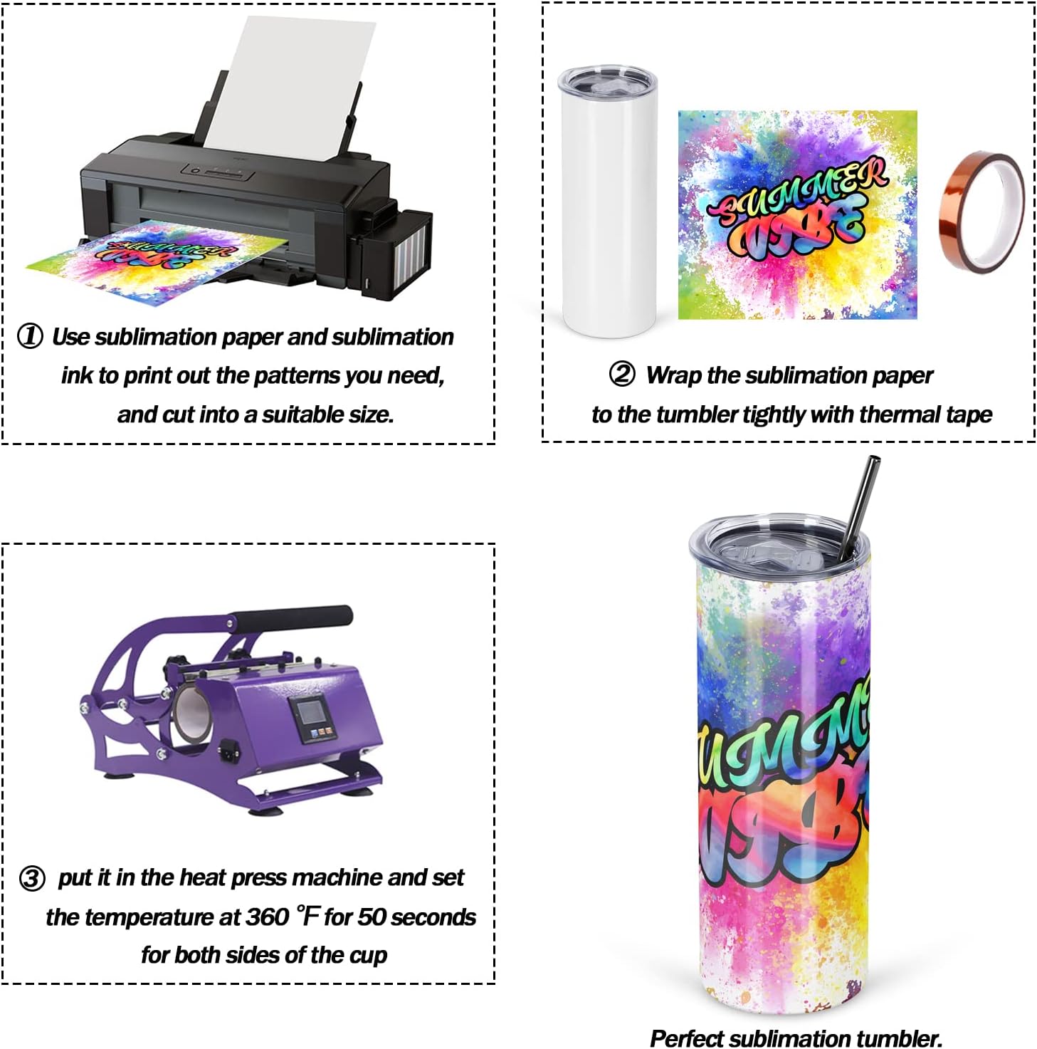 50-pack sublimatiebekers bulk  - Tumbler 20Oz White recensie en prijs