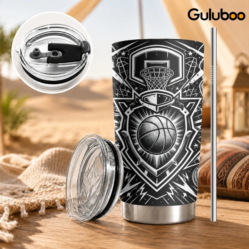 Zwart-witte sportembleem vacuü - Tumbler 20Oz White recensie en prijs